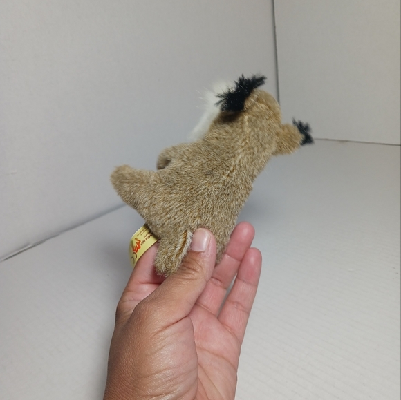 Folkmanis Brown Mini Bob Cat Finger Puppet Tan with Green Eyes 5" - Picture 8 of 10